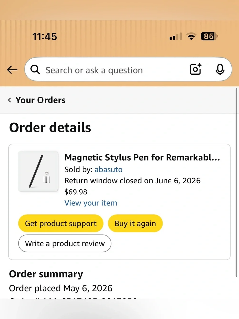 Magnetic stylus pen